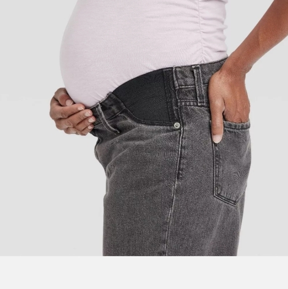 Maternity Black stretch jeans boyfriend style size 8 in black by Isabel … - Picture 3 of 3